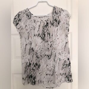 Black and white viscose top, size M, Soya concept